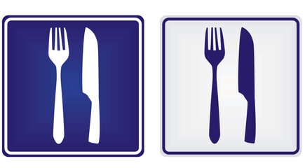 Road sign restaurant. vector illustration