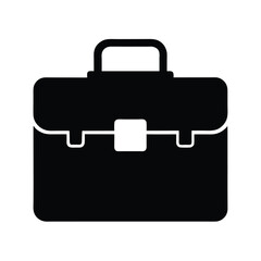 briefcase icon black silhouette 