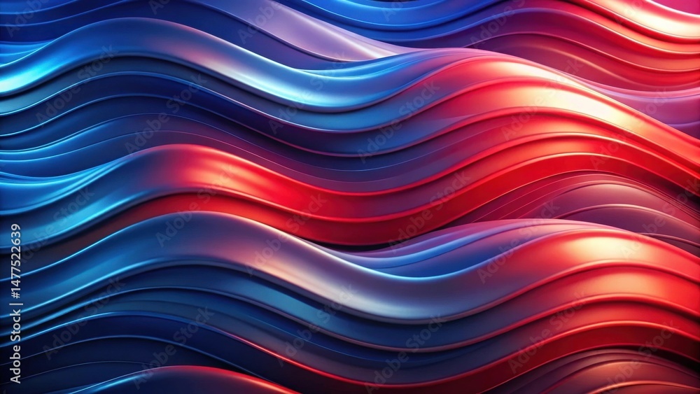 Aufkleber abstract red and blue wave pattern design a smooth, sleek, and vibrant background image perfect for 