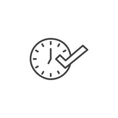 Time check Icon. symbol for mobile concept and web design.