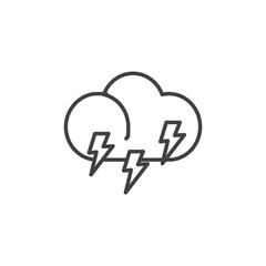 Thunderstorm Icon. symbol for mobile concept and web design.