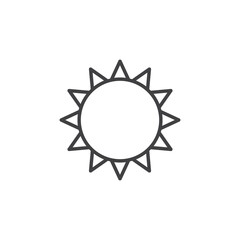 Sun Icon. symbol for mobile concept and web design.