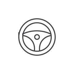 Obraz premium Steering wheel Icon. symbol for mobile concept and web design.