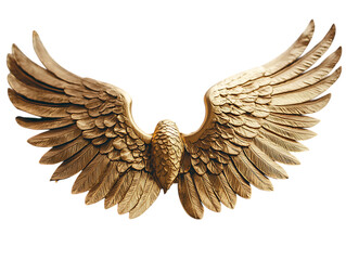 Angel gold wings on png