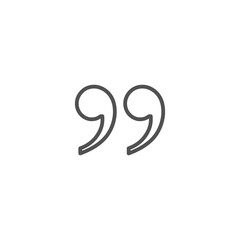 Quote right Icon. symbol for mobile concept and web design.