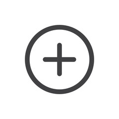 Plus Icon. symbol for mobile concept and web design.