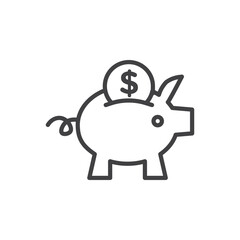 Piggy bank Icon. symbol for mobile concept and web design.