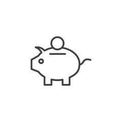 Piggy bank Icon. symbol for mobile concept and web design.