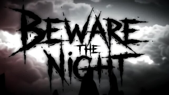Beware The Night Text Reveal Animation