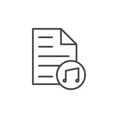 Fototapeta premium Music File Icon. symbol for mobile concept and web design.