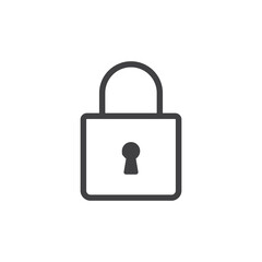 Lock Icon. symbol for mobile concept and web design.