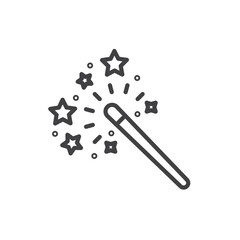 Magic wand Icon. symbol for mobile concept and web design.