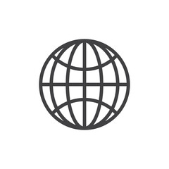 Globe Icon. symbol for mobile concept and web design.