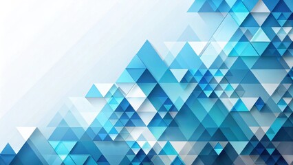 Abstract Blue and White Triangular Mosaic Pattern Design for Modern Presentations and Digital Media