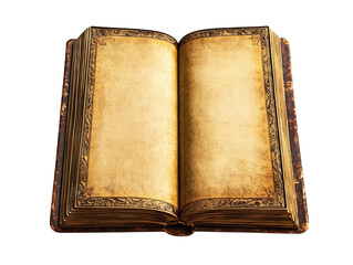 Antique golden photo frame on png