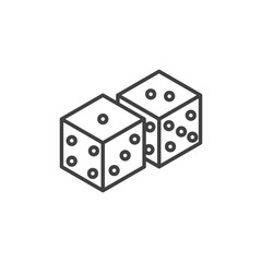 Dice Icon. symbol for mobile concept and web design.