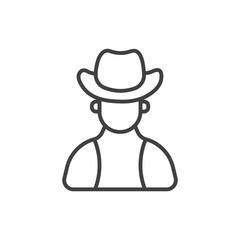 Cowboy Icon. symbol for mobile concept and web design.