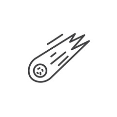 Comet Icon. symbol for mobile concept and web design.
