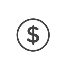 Fototapeta premium Coin Icon. symbol for mobile concept and web design.