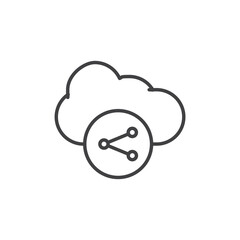 Cloud share Icon. symbol for mobile concept and web design.