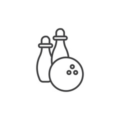 Bowling Icon. symbol for mobile concept and web design.