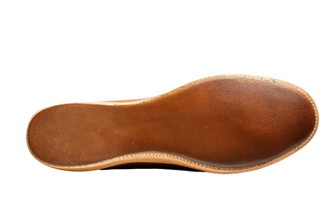 Closeup of a handcrafted leather shoe sole showcasing the fine stitching and texture, emphasizing quality craftsmanship and durability