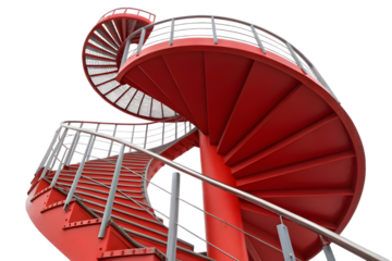 Red Spiral Staircase