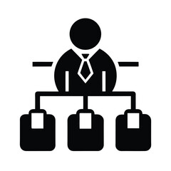 project management icon black silhouette 