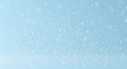 Fototapeta premium Blurred White Lights on Blue Background Bokeh Effect