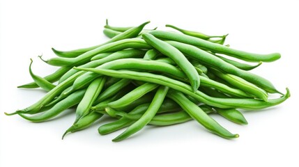 Fototapeta premium Fresh green beans pile