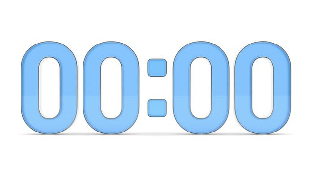 Time on white background. Isolated 3D illustration