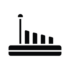 signal bars icon black silhouette 