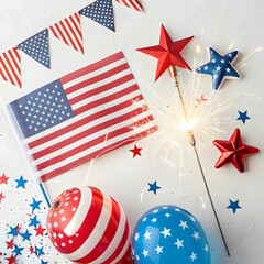 Obraz premium patriotic 4th of July design featuring American symbol