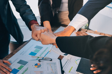 Business handshake for teamwork of business merger and acquisition,successful negotiate,hand...