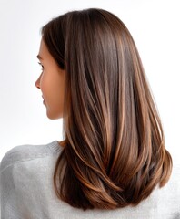 Obraz premium Stunning Long Brown Hair with Soft Waves