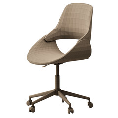 A chair with a curved back and a seat