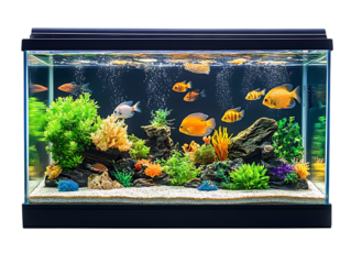 Aquarium Fish Tank Isolated on Transparent