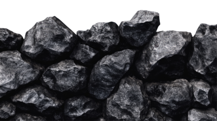 Dark gray rocks tightly fitted