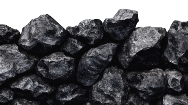 Dark gray rocks tightly fitted