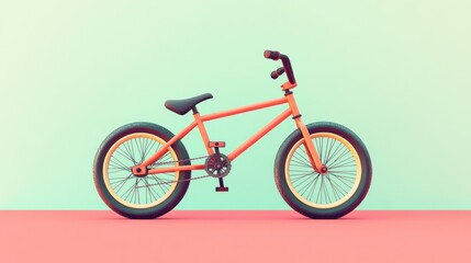 Fototapeta premium Colorful stylized BMX bike