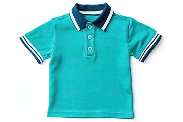 Short-sleeve polo shirt for boys isolated on white background