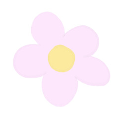 연분홍 꽃 손그림