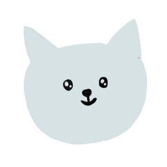 회색 고양이 표정 손그림