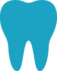 tooth icon on blue