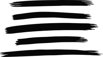 Black and white paint brush, Grunge black paint marker strokes vector