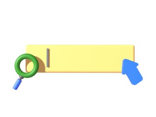 3D serch for files. File browser, document management app. Searching image and video content files. 3D video, photo documents and other media in folder. UI icon interface 3D element