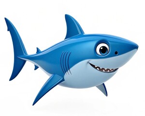 shark.3d rendering isolated on white 