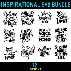 Fototapeta premium Inspirational svg Bundle