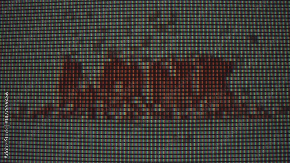 Poster extreme close up of lcd screen display pixel grid