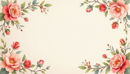 Subtle repeating floral pattern on a neutral backdrop , retro, blossom, illustration